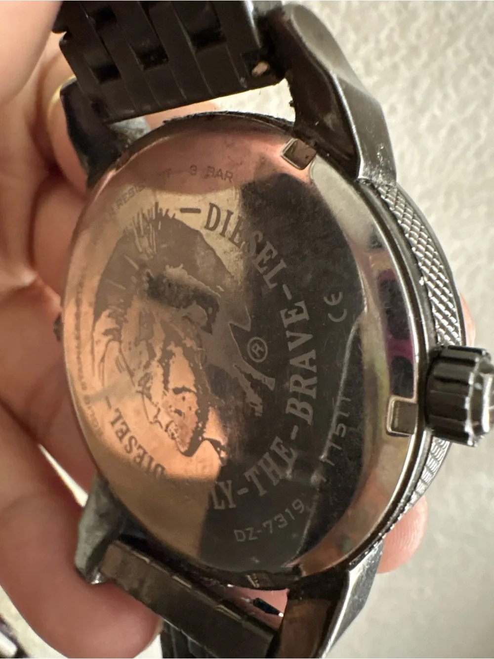 Vintage Diesel Men's Black & Iridescent Watch
